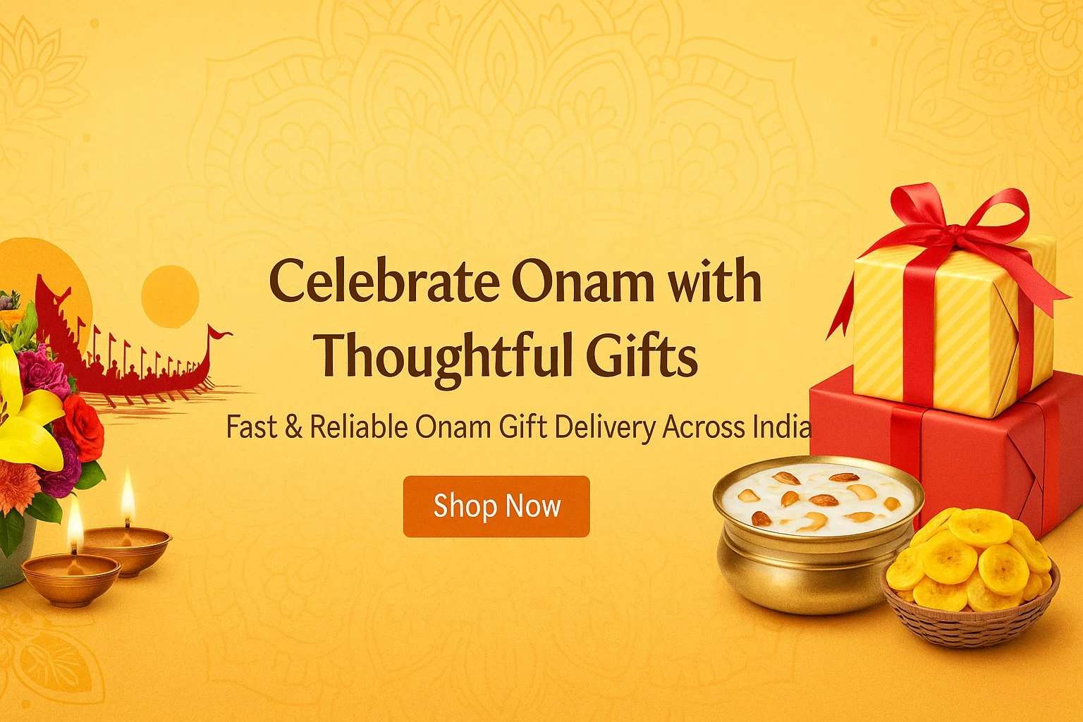 Onam gifts online delivery  - flowers, customized gits, chocolate hampers and more by BetterGiftFlowers