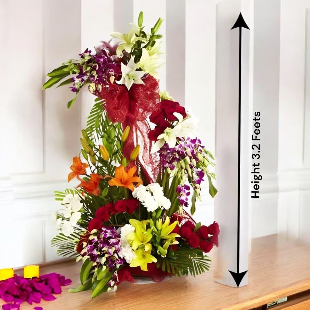BetterGiftFlowers 3.2 Feet Tall Extravaganza Floral Arrangement for Grand Occasions