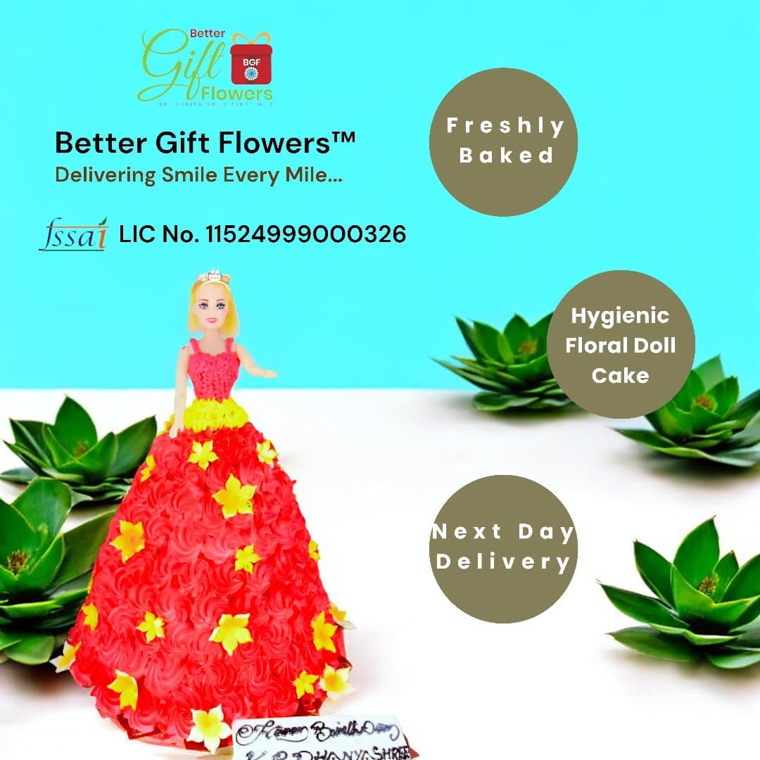 Floral Doll Cake