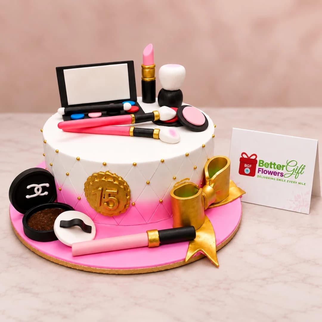 Makeup Theme Cake