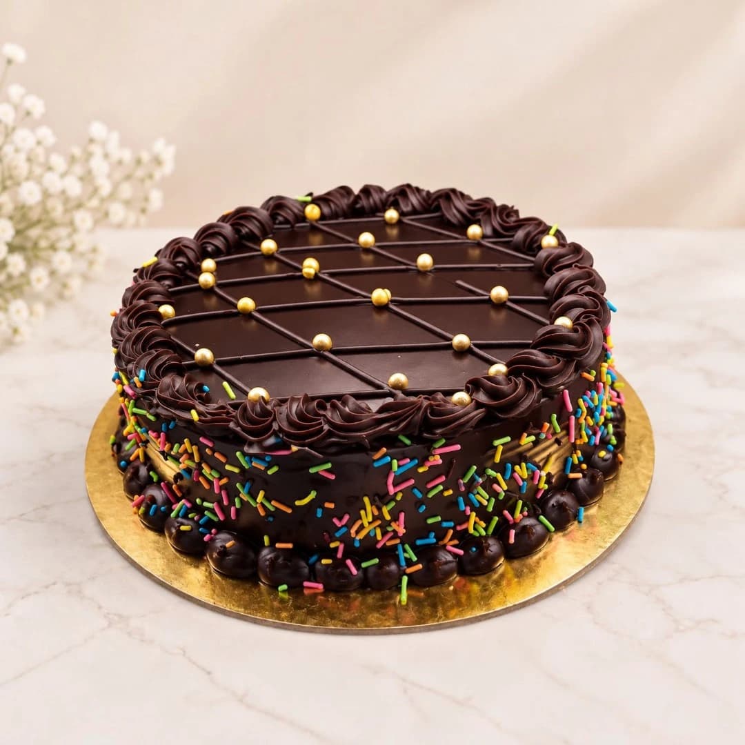 Sprinkle Chocolate Cake