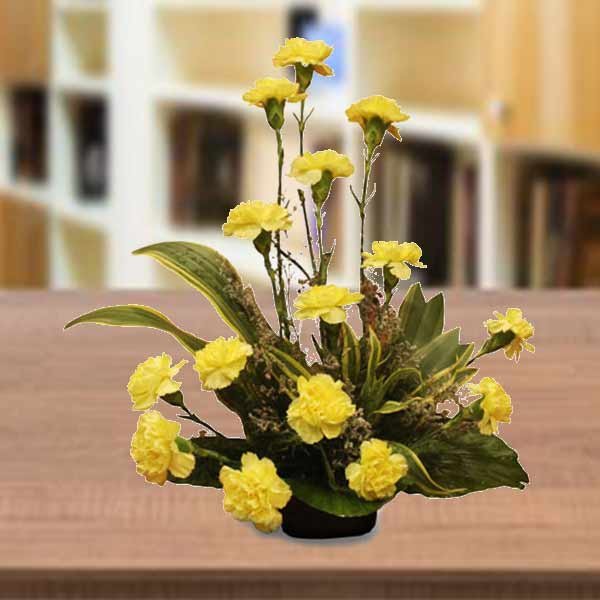 yellow carnations online delivery