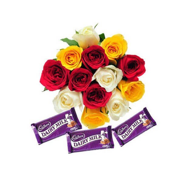 roses and dairy milk chocolates online delivery