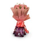 order pink roses with chocolates online