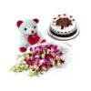 orchids cake and teddy online delivery