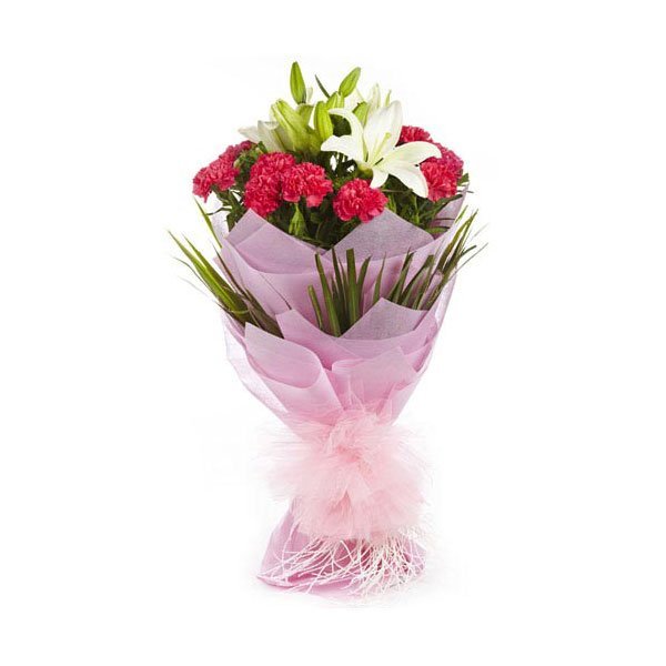 bouquet of carnations and lilies online