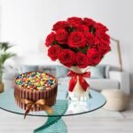 send roses and kitkat cake online