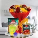 flowers bhujiya gulab jamun gulaal