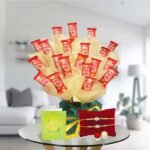 pearl rakhi and kitkat hamper