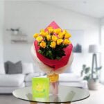 enticing yellow roses bouquet