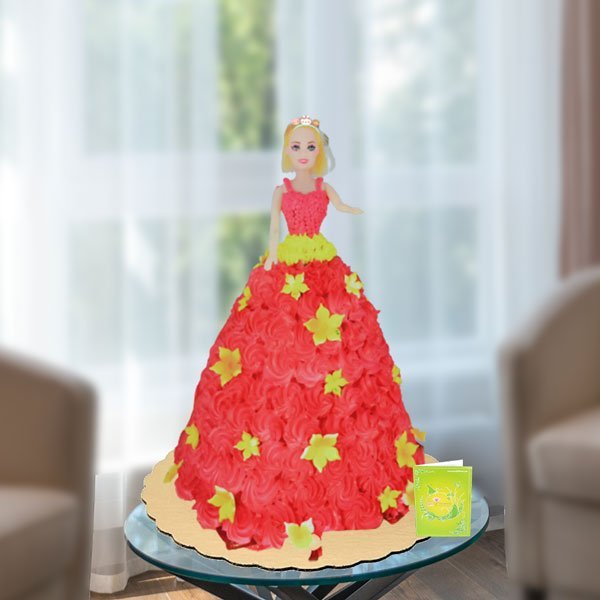 Floral Doll Cake