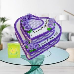 2 tier heart cake