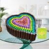 kitkat heart shape cake