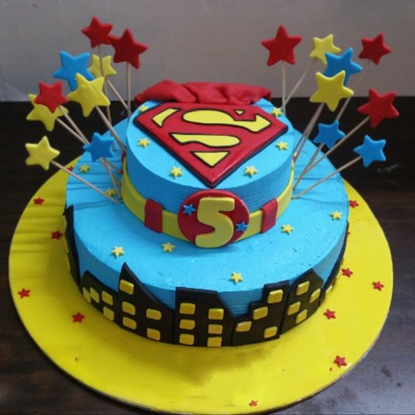 superman fondant cake online delivery