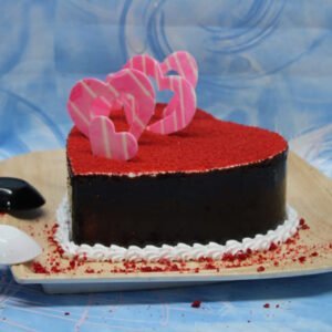 heart shape red velvet cake