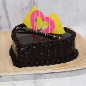 heart shape chocolate truffle cake