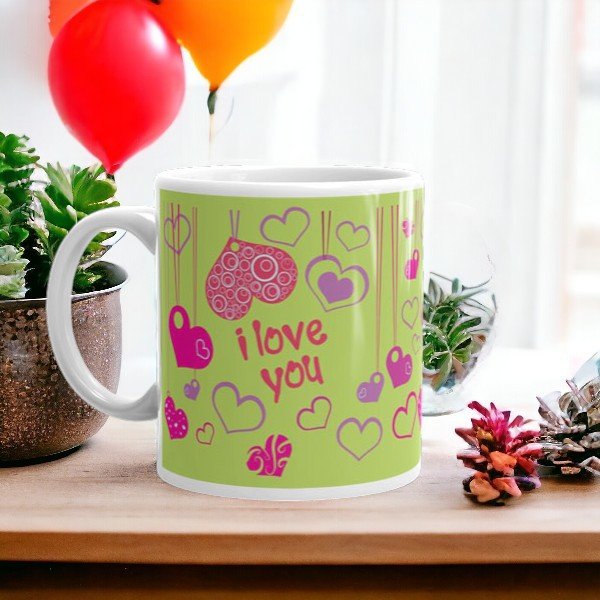 I Love You Theme Mug online delivery