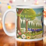 BetterGiftFlowers Happy Daughter's Day My Girl Mug with father and daughter illustration.