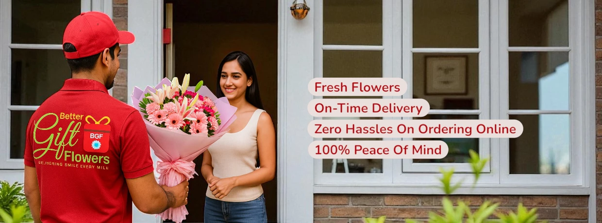 Send flowers to Bangalore with same day and midnight delivery options along with hassle-free ordering and timely delivery by BetterGiftFlowers