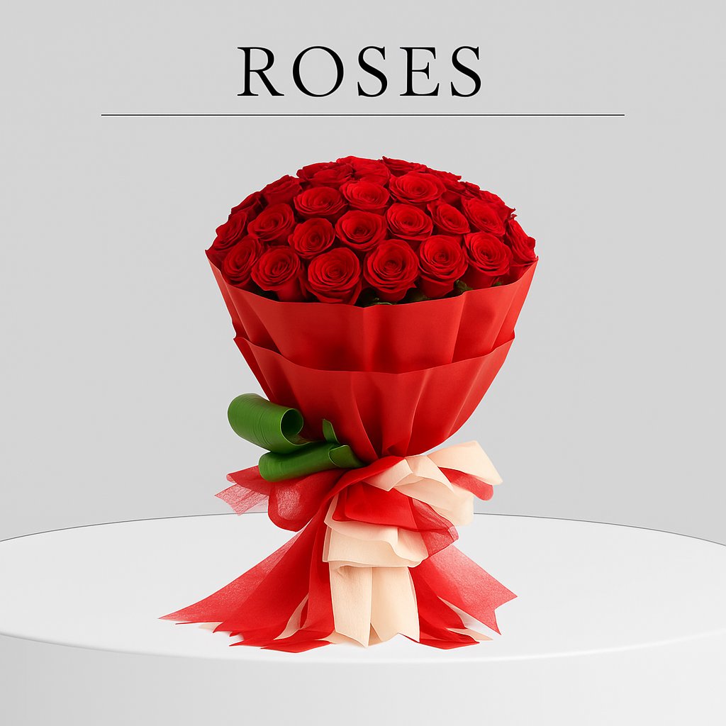 order roses with flower delivery in Bangalore by BetterGiftFlowers